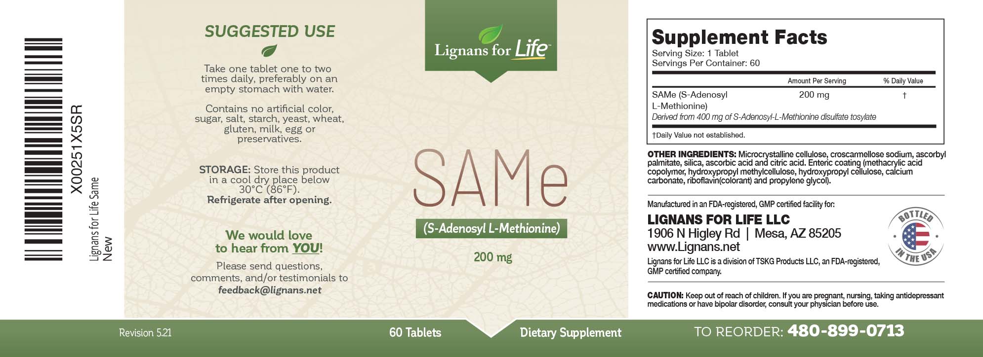 LFL SAM-e label
